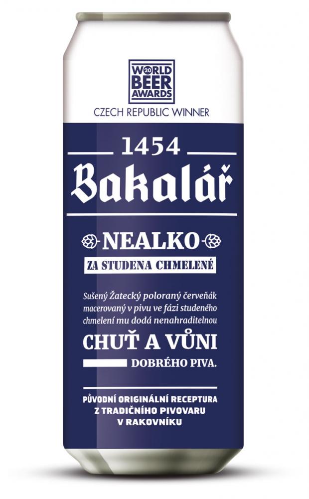 Пиво безалкогольное Bakalar Nealko Za Studena Chelemy светлое фильтрованное 0,5%, 500 мл