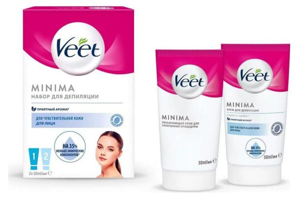 Набор для депиляции зоны лица Veet, 100 мл