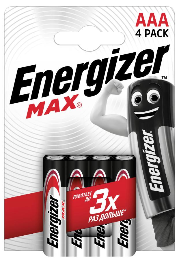 Батарейка ENERGIZER Max AAA, 4 шт цена и фото