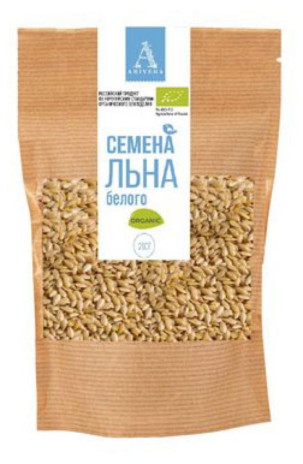 Семена льна Arivera белого, 200 г рожь для проращивания arivera organic 400 г