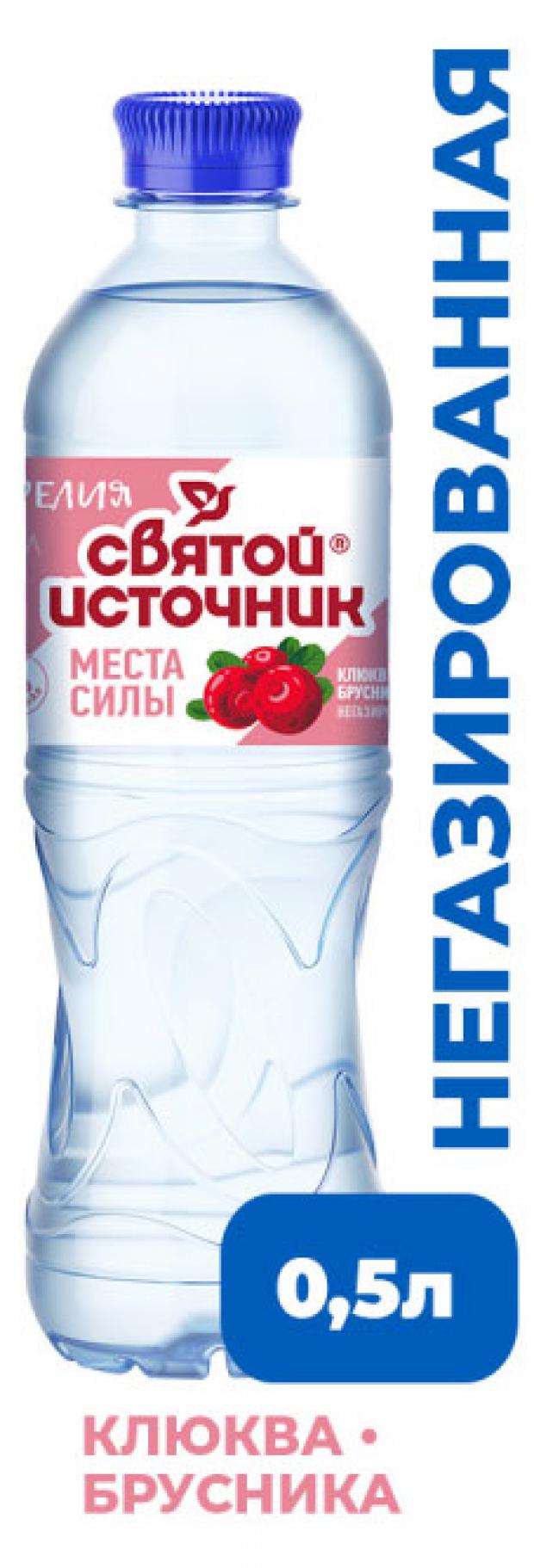 

Вода питьевая Святой Источник Места силы Карелия негазированная клюква брусника, 500 мл