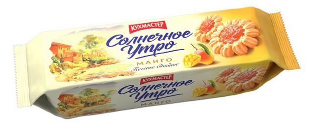 

Печенье сдобное «КУХМАСТЕР» Солнечное утро с начинкой манго, 240 г