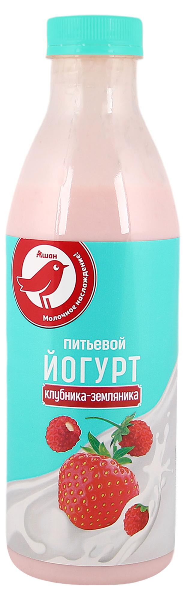 

Йогурт питьевой АШАН Красная птица с кусочками клубники и земляники 2,5% 750 мл
