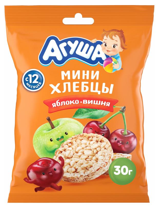 Хлебцы Агуша Полезный перекус мультизлаковые яблоко вишня с 12 мес., 30 г
