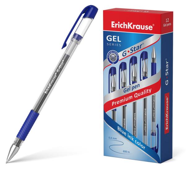 

Ручка гелевая ErichKrause G-Star Stick Classic, синяя, 1 шт