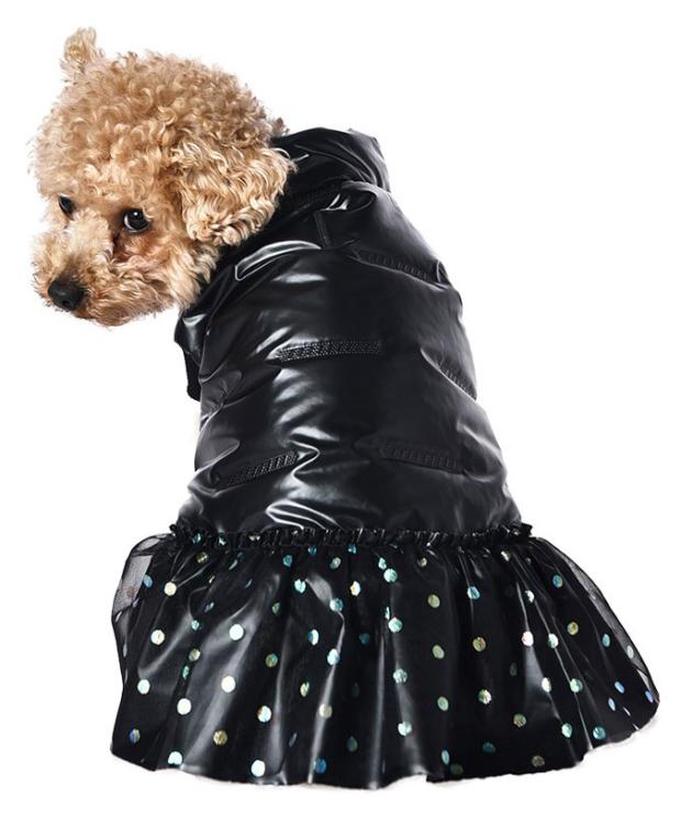 

Попона для собак утепленная c юбкой Triol Be Trendy Звезда диско черная, размер XS