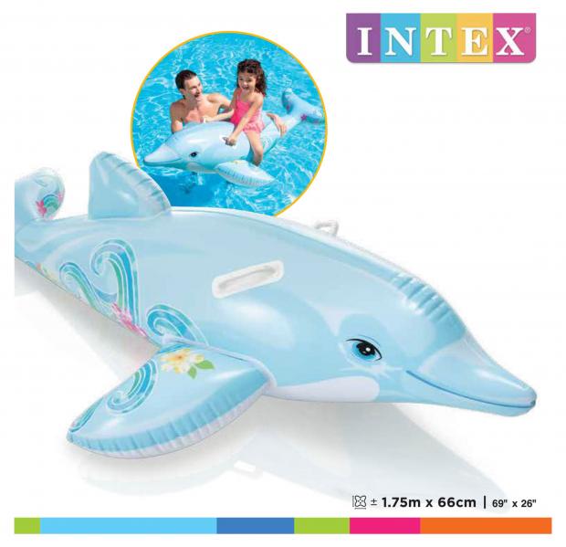 

Фигура надувная INTEX Райдон дельфин, 168x79x38 см
