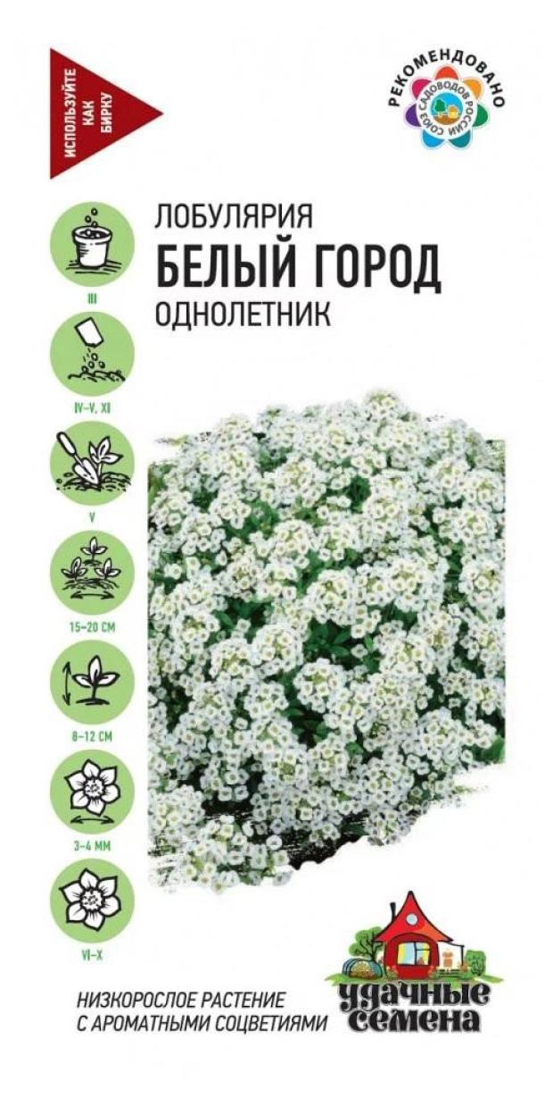 

Семена Удачные семена Лобулярия Белый город морская, 0,05 г