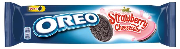 Печенье OREO с какао и начинкой со вкусом клубники и чизкейка, 154 г