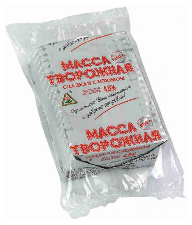 

Масса творожная «Пискаревский МЗ» с изюмом, 250 г