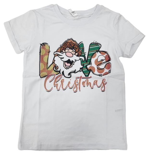 

Футболка для девочки DYSOT Love Christmas белая
