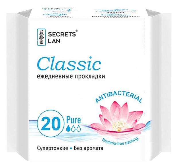 

Прокладки ежедневные Secrets Lan Classic супертонкие, 20 шт