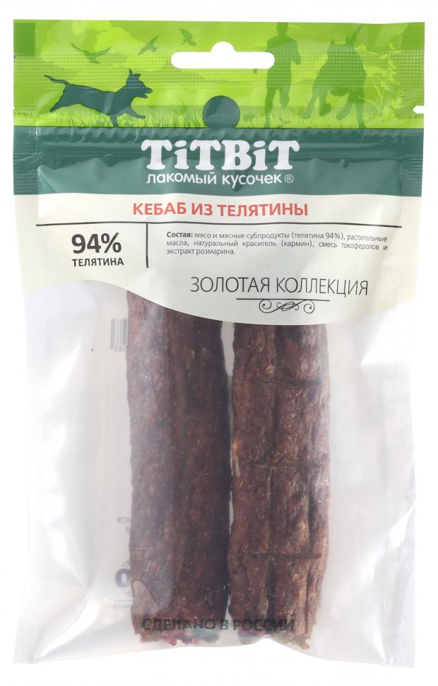 

Лакомство для собак TiTBiT Кебаб из телятины Золотая коллекция, 75 г