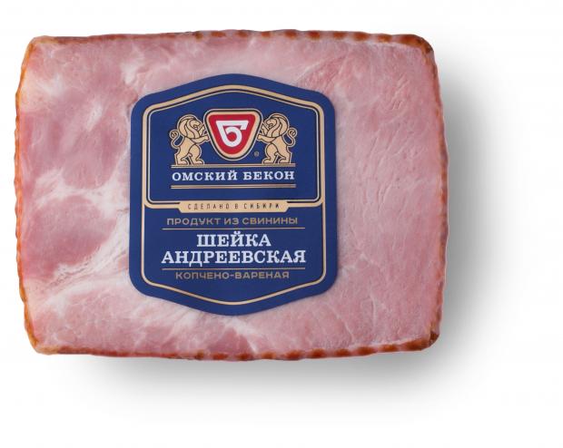 Шейка копчено-вареная Омский бекон Андреевская, 300 г