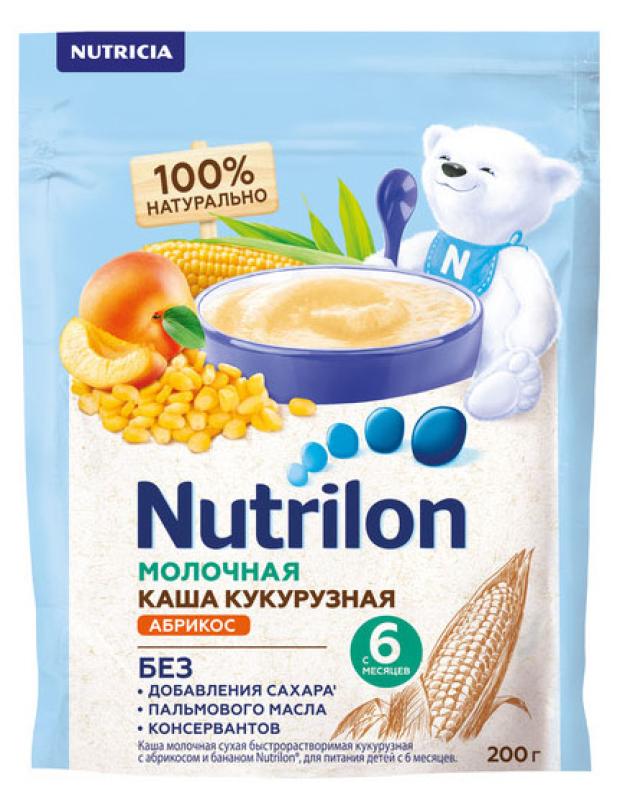 Каша молочная Nutrilon Кукурузная с абрикосом и бананом, 200 г