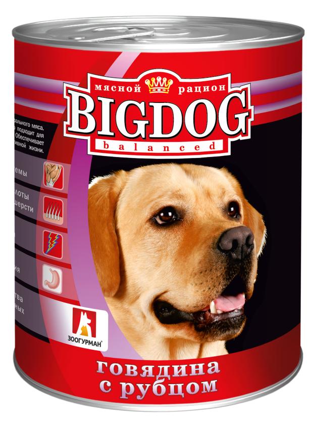 Консервы для собак Зоогурман Big Dog говядина с рубцом, 850 г