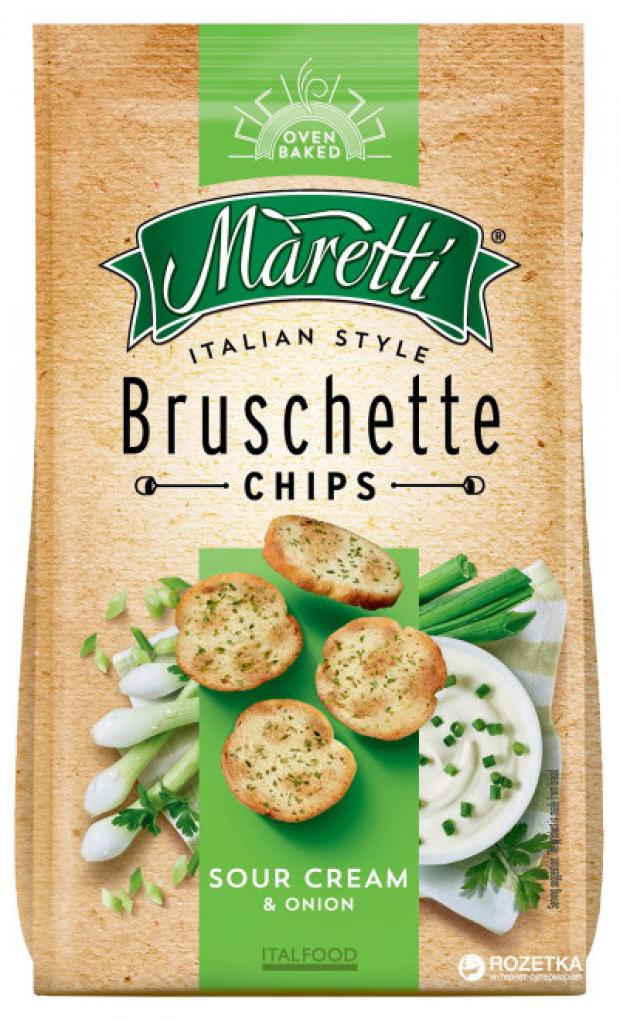 

Брускетты Maretti сметана и лук, 70 г
