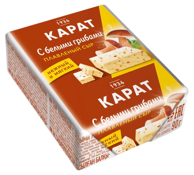 

Сыр плавленый КАРАТ с белыми грибами 45% БЗМЖ, 90 г