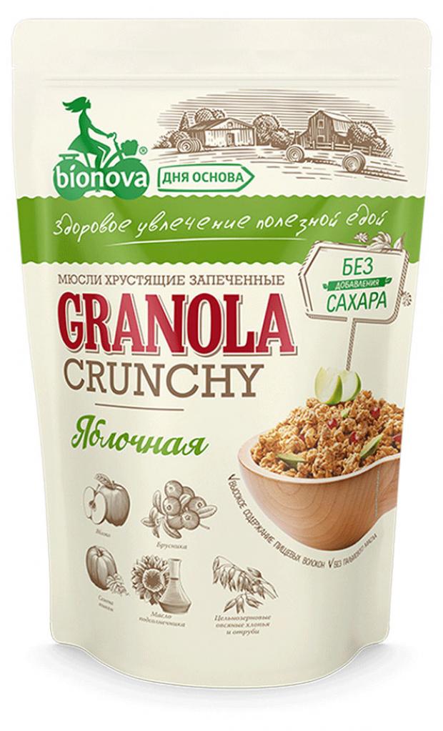 Гранола Bionova мюсли без сахара яблочная 400 г 521₽