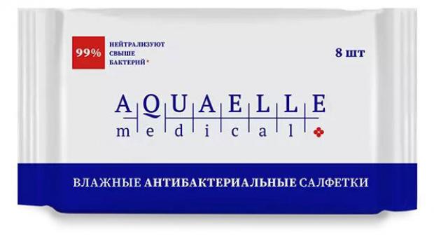

Салфетки влажные Акваэль антибактериальные, 8 шт