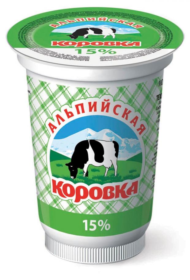 Молокосодержащий продукт Альпийская коровка 15% ЗМЖ, 400 г