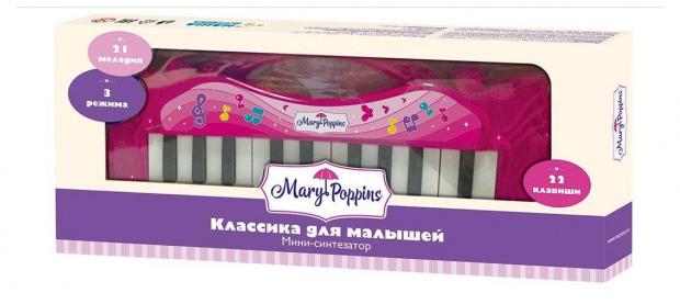 

Мини-синтезатор Mary Poppins Классика для малышей малиновый