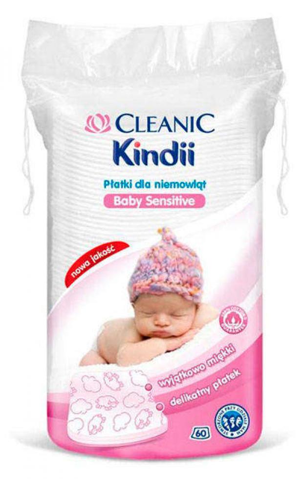 

Ватные диски детские Cleanic Kindii с рождения, 60 шт