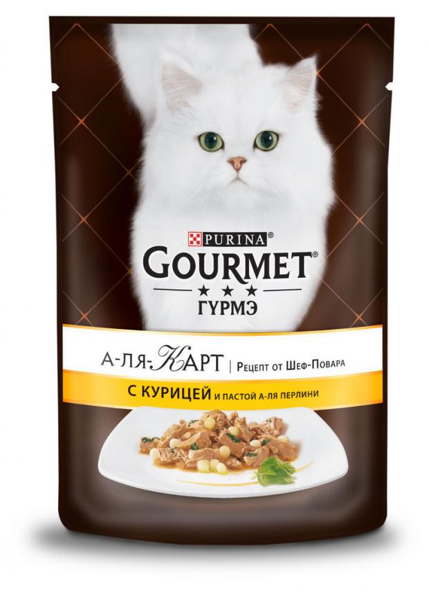 

Корм для кошек Gourmet A la Carte с курицей пастой и шпинатом, 85 г