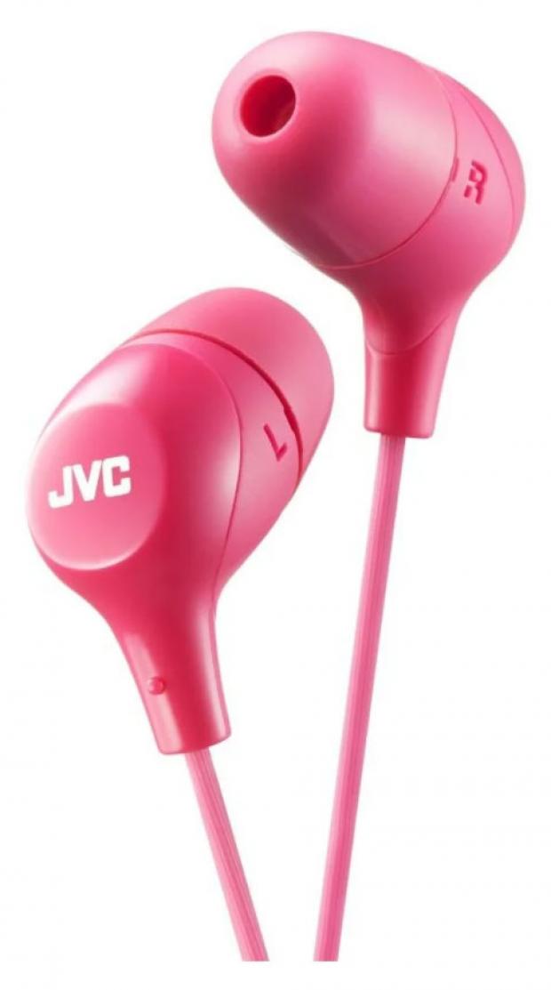 Наушники JVC HA-FX38M с микрофоном розовые