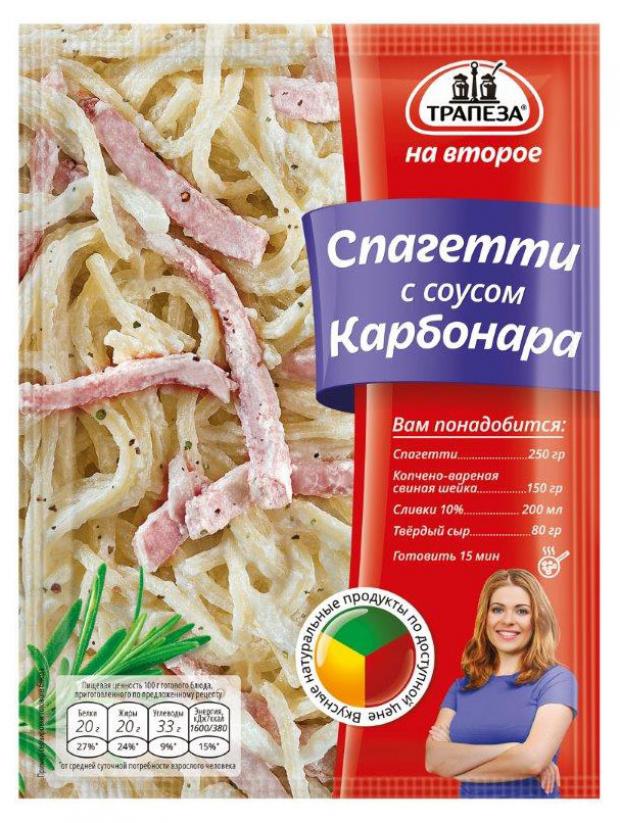 

Смесь сухая «Трапеза» Спагетти с соусом Карбонара, 22 г