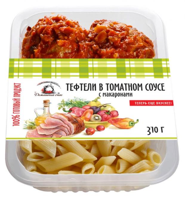

Тефтели в томатном соусе «Домашний очаг» с макаронами, 310 г