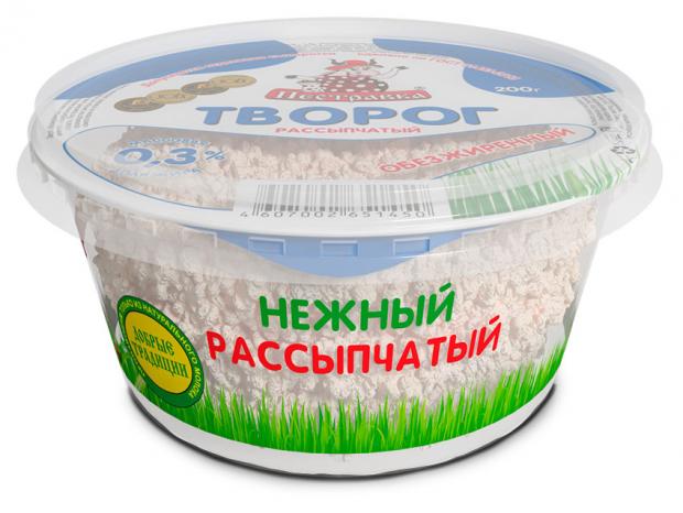 Творог Пестравка 0,3% БЗМЖ, 200 г