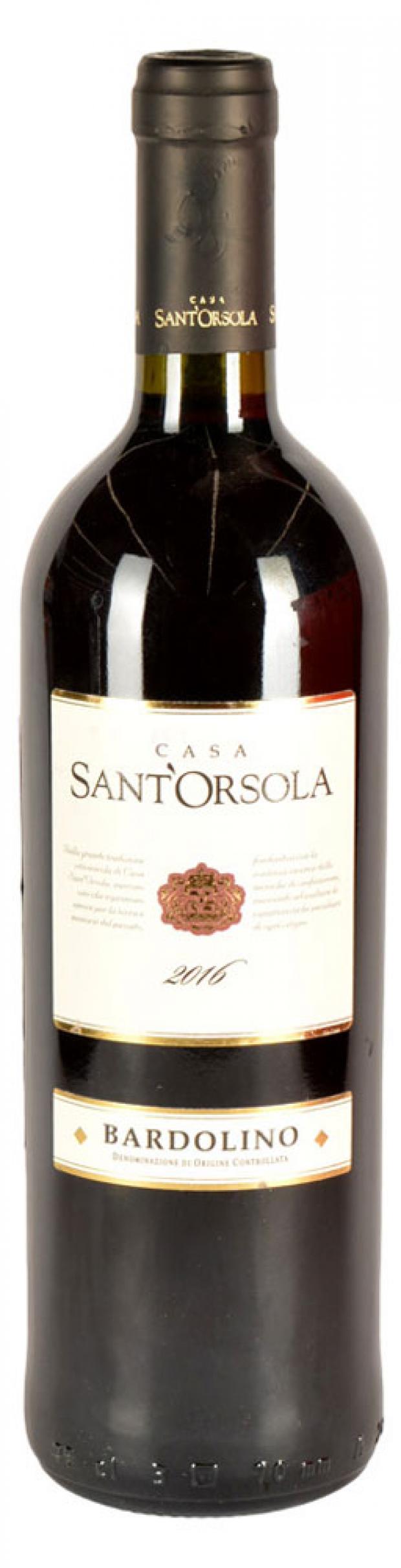 Вино Casa Sant'Orsola Bardolino красное сухое Италия, 0,75 л