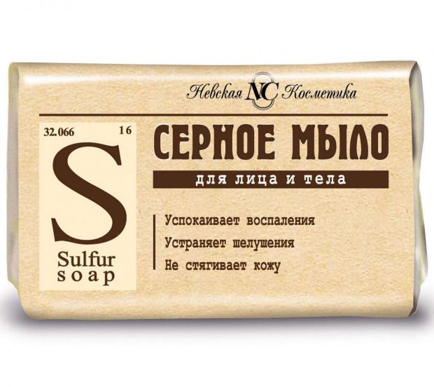 

Мыло косметическое «Невская косметика» Серное твердое для лица и тела, 90 г