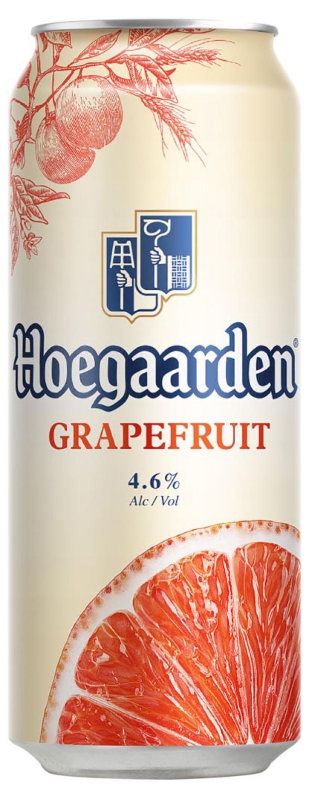 напиток со вкусом розового грейпфрута fit rx l kar 3200 500 мл Пивной напиток Hoegaarden со вкусом грейпфрута нефильтрованный, 450 мл