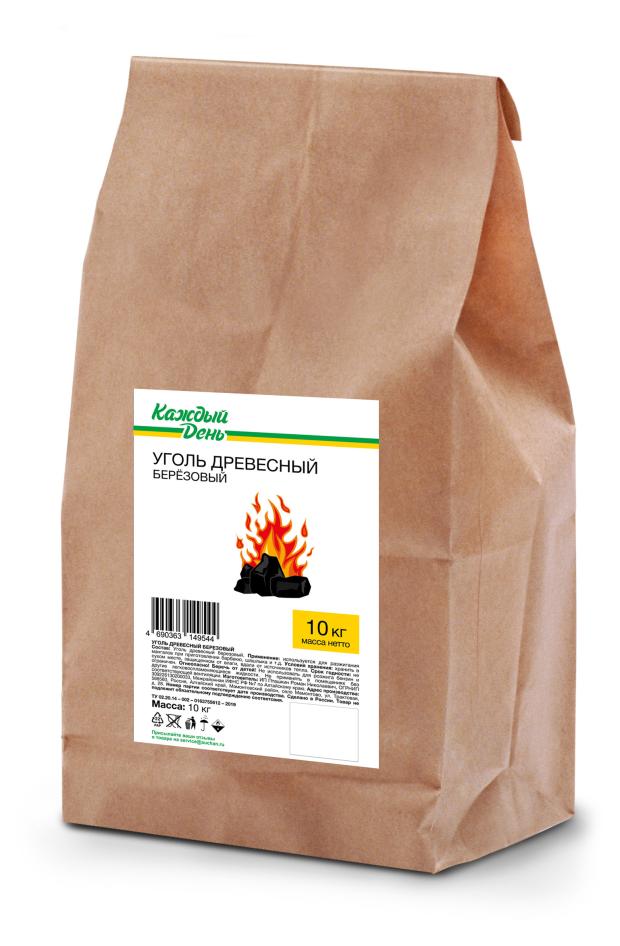 Уголь Каждый день березовый , 10 кг