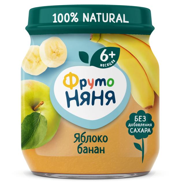Пюре ФрутоНяня Яблоко и банан с 6 мес., 100 г