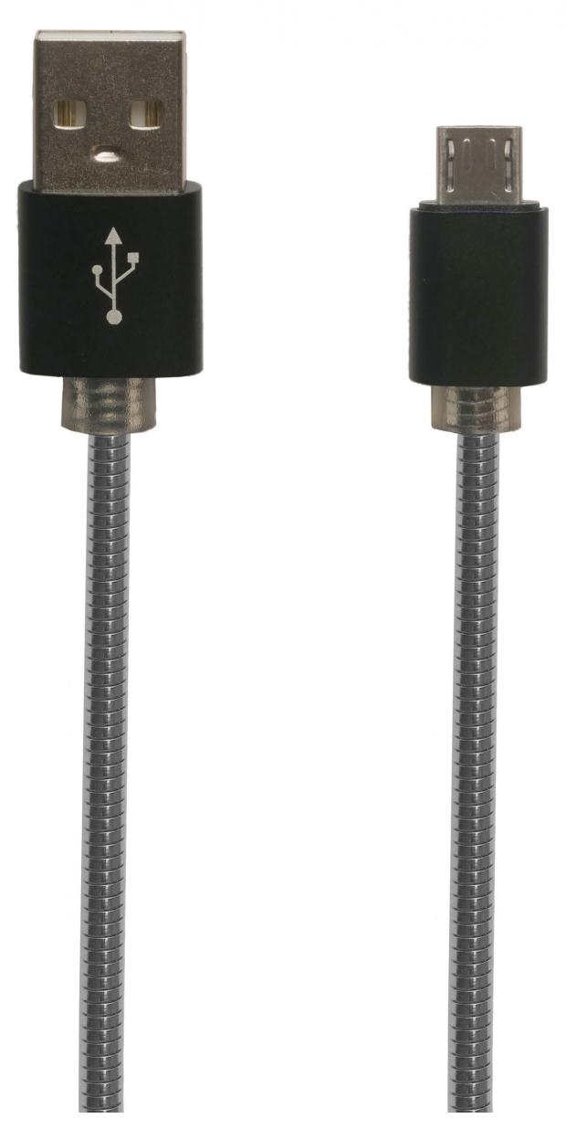

USB кабель "LP" Micro USB Металлическая оплетка 1 м. (черный)