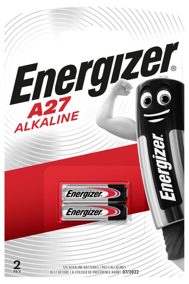 Батарейка ENERGIZER Alkaline A27 FSB2 E301536401, 2 шт батарейка алкалиновая energizer fsb2 a27 2 шт