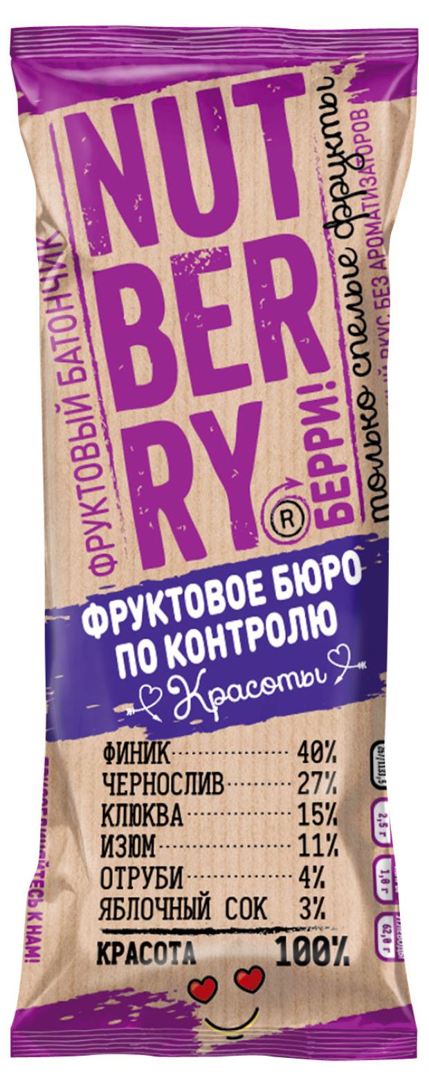 Батончик Nutberry финик клюква, 30 г