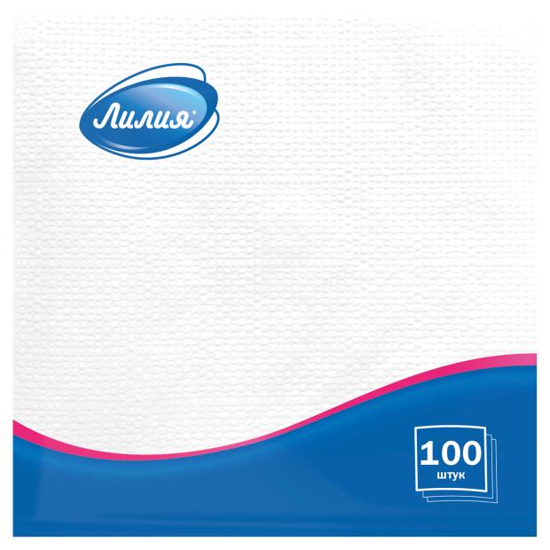 

Салфетки бумажные 1-слойные Лилия 24х24 см, 100 шт