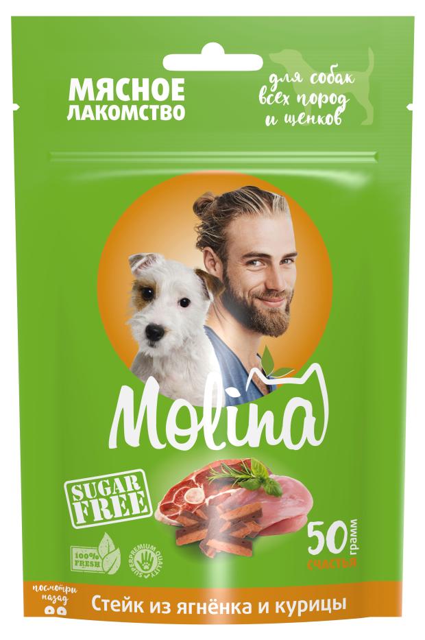 

Лакомство для собак Molina стейк из ягненка и риса, 50 г