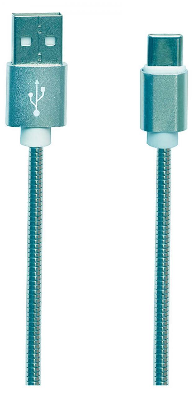 

USB кабель "LP" Type-C Металлическая оплетка 1 м. (серебряный)