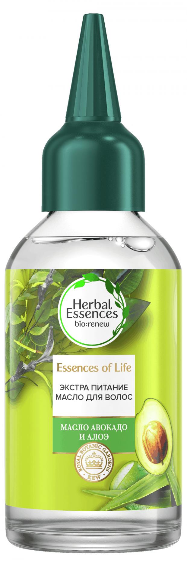 Масло для волос и кожи головы Herbal Essences с алоэ и маслом авокадо, 100мл