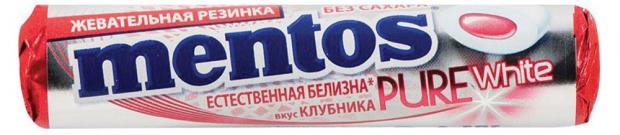 

Резинка жевательная Mentos Pure White Клубника, 16 г