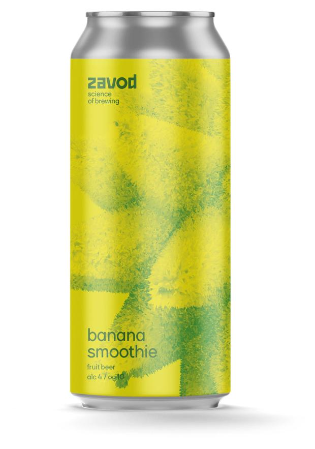 Пивной напиток Zavod Banana Smoothie 4%, 500 мл