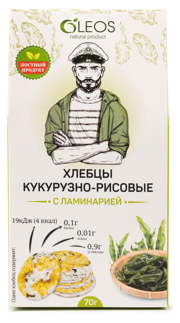 

Хлебцы OLEOS кукурузно-рисовые с ламинарием, 70 г