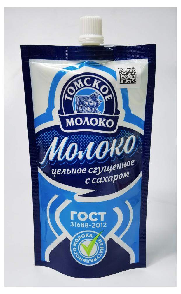 Молоко цельное Томское молоко сгущенное с сахаром 8,5% БЗМЖ, 270 г