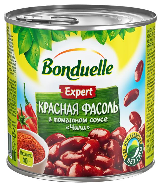 Фасоль BONDUELLE красная в томатном соусе чили, 400 г фасоль белая bonduelle в томатном соусе 400 г