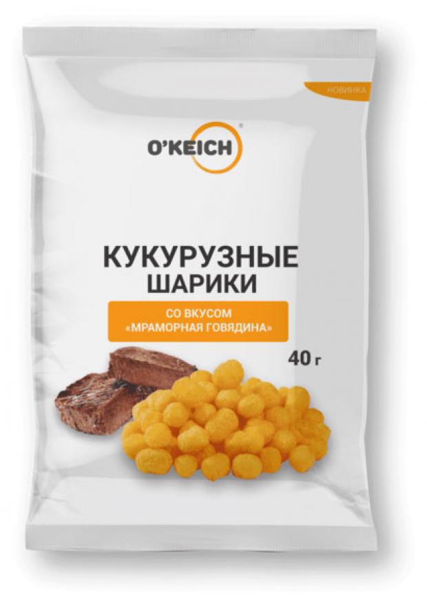 Кукурузные шарики O'KEICH вкус говядина, 40 г